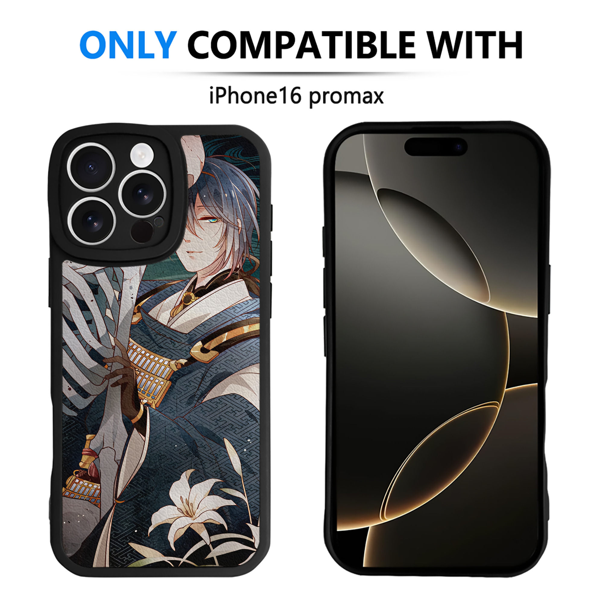 （画像用） 刀剣乱舞 Touken Ranbu 【iPhone 16シリーズ対応】シリコンスマホケース（レザー調） 材質：シリコン